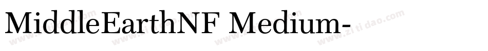 MiddleEarthNF Medium字体转换